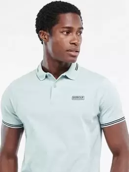 Barbour International Essential Tipped Polo Shirt, Aqua, Size S, Men