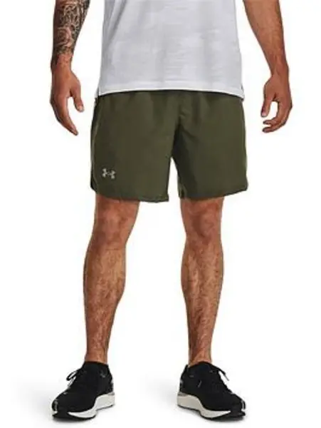 Under Armour Mens Running Launch 7'' Graphic Shorts - Khaki/Reflective