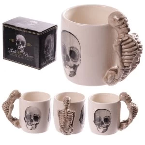 Skeleton Design Shaped Handle Mug