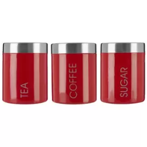 Premier Housewares Red Liberty Canisters - Set of 3