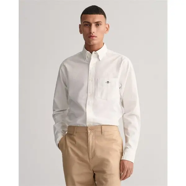 Gant Regular Fit Oxford Shirt - White XL