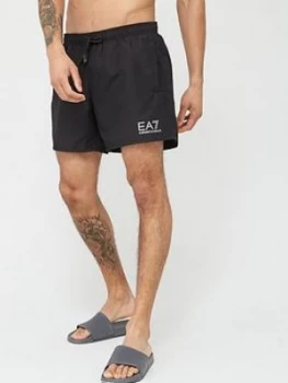 Emporio Armani EA7 Core ID Logo Swim Shorts Black Size S Men