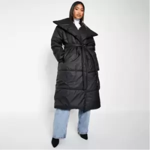 I Saw It First Petite Padded Midi Duvet Coat - Black