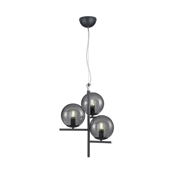 Pure Modern 3 Light Multi Arm Pendant Ceiling Light Anthracite