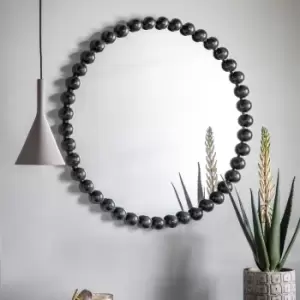 Annadel Round Mirror 80cm Black