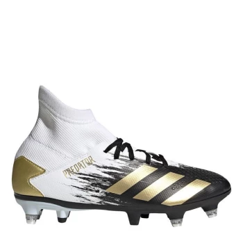 adidas Predator 20.3 Junior SG Football Boots - White/MetGold