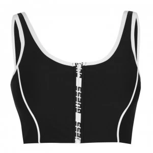 Guess Zip Bralette Sports Bra - Black JBLK