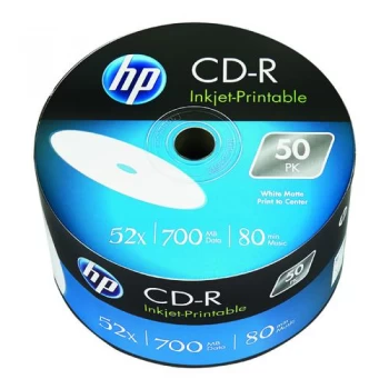 HP CD-R Inkjet Print 52X 700MB Wrap Pack of 50 69301