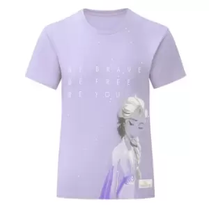 Frozen II Girls Elsa T-Shirt (4-5 Years) (Lilac)