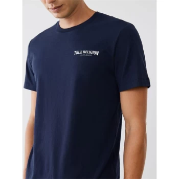 True Religion Short Sleeve Arch Logo T Shirt - Blue