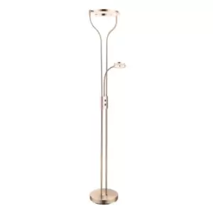 Garona LED Floor Lamp 20W+5W Antique Brass