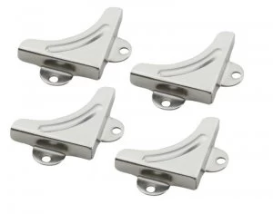 Wickes Mirror Corner Clips - Nickel Pack of 4