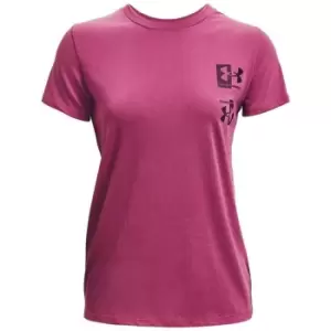 Under Armour Armour Live Repeat T Shirt Womens - Pink