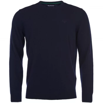 Mens Barbour Essential Lambswool Crew Neck Blue