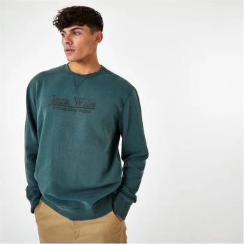 Jack Wills Gotherington Graphic Sweatshirt - Dark Green GD