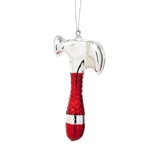 Sass & Belle Silver Hammer Shaped Bauble