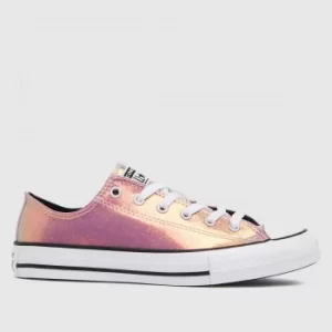 Converse Pink Lo Iridescent Trainers Youth