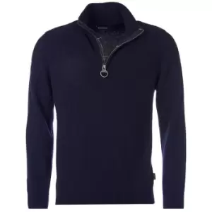 Barbour Mens Holden Half Zip Navy Large