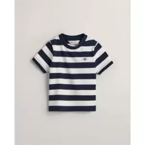 Gant Gant Stripe SS T-Shi Bb33 - Blue