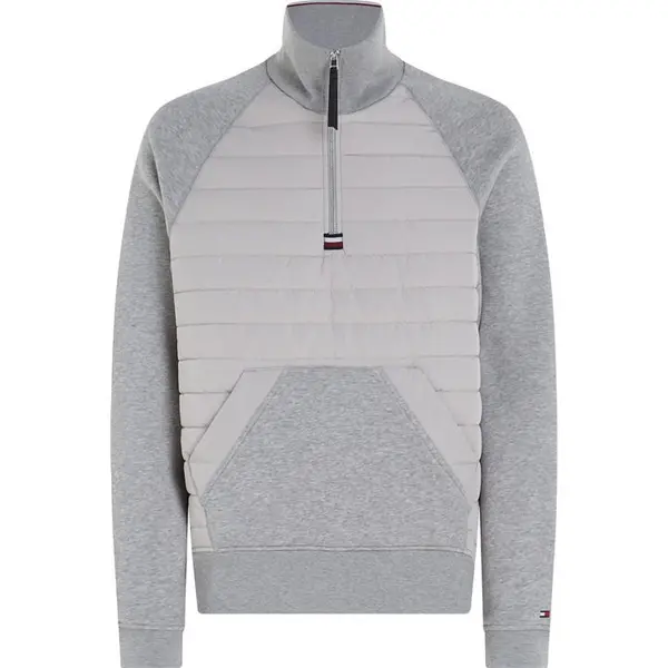 Tommy Hilfiger Mix Media Half Zip - Grey S