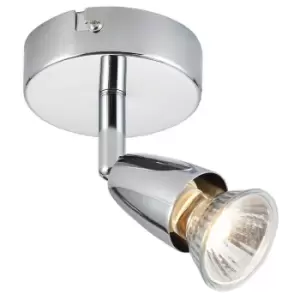 LED Adjustable Ceiling Spotlight Chrome Plate Single GU10 Dimmable Downlight