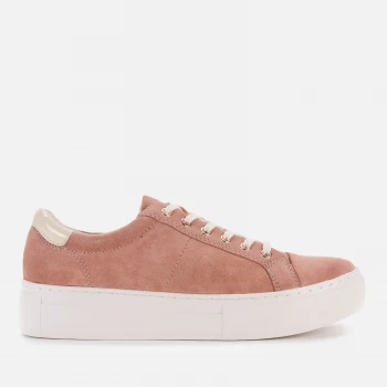 Vagabond Womens Zoe Suede Platform Trainers - Dusty Pink - UK 8