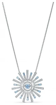 Swarovski Sunshine Necklace Rhodium Plated Blue Jewellery