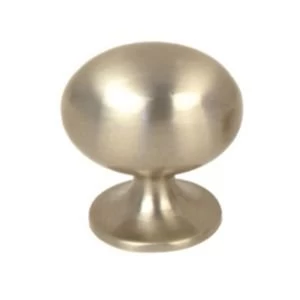 BQ Satin Nickel effect Oval Internal Knob Cabinet knob D33 mm