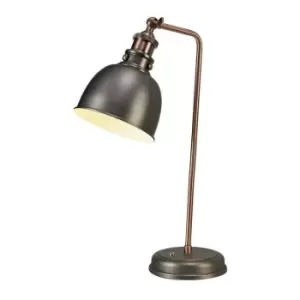 Luminosa Lighting - Adjustable Table Task Lamp, 1 x E27, Antique Silver, Copper, White