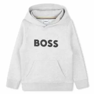 Boss Logo Print Hoodie Boys - Grey