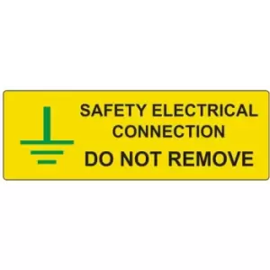 Spectrum Industrial Safety Electrical Connection Safety Sticker (25 Pack) - 75 x 25mm