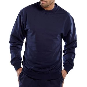 Click Workwear Sweatshirt Polycotton 300gsm XXS Navy Blue Ref