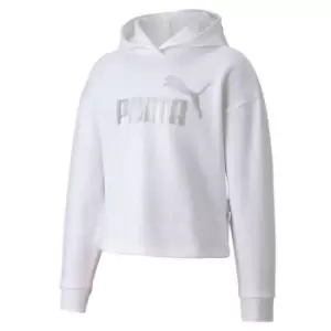 Puma Essential Plus Hoody Junior Girls - White