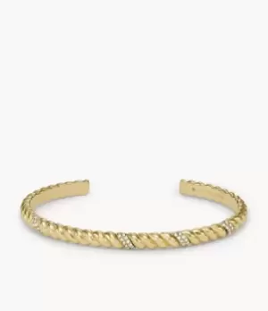 Fossil Women Vintage Twist Gold-Tone Stainless Steel Cuff Bracelet