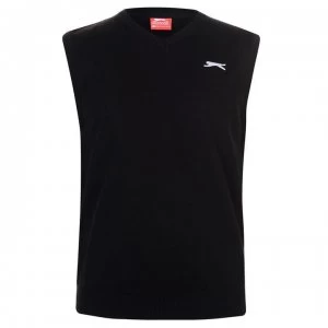 Slazenger V Neck Knitted Pullover Mens - Black