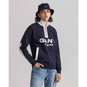 Gant Retro Zip Sweatshirt - Blue