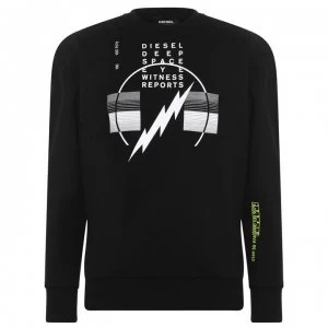 Diesel Deep Space Crew Sweatshirt - 900 Black