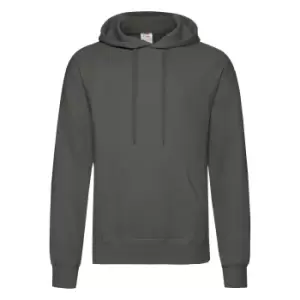 Fruit Of The Loom Mens Hooded Sweatshirt / Hoodie (S) (Light Graphite)