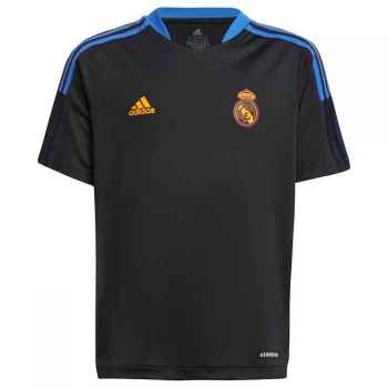 adidas Real Madrid Training Shirt 2021 2022 - Black