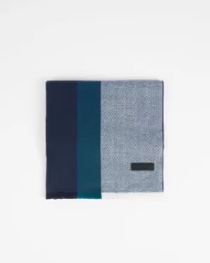 Fishbone Panelled Wool Scarf