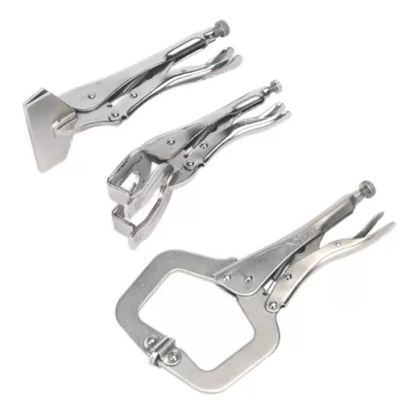 Genuine SEALEY AK67 'C' Clamp & Welding Clamp Set 3pc