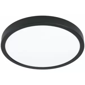 Loops - Wall / Ceiling Light Black 285mm Round Surface Mounted 20W LED 3000K