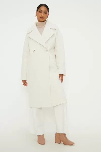 Double Breasted Boucle Coat