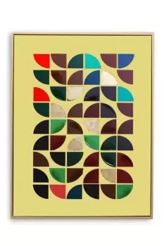 Hand Finished 'Modern Opulence' Framed Print Abstract Wall Art - (W)62.5cm x (H)82.5cm x (D) 5cm