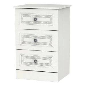 Robert Dyas Loxley Ready Assembled 3-Drawer Bedside Table