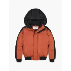 Calvin Klein Jeans Color Block Puffer Jacket - Brown