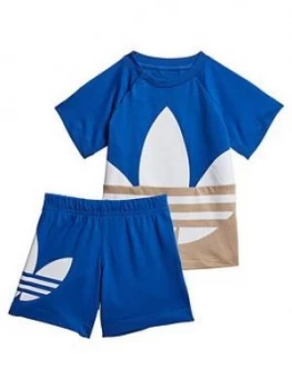 adidas Originals Childrens Big Trefoil Set - Blue, Size 3-4 Years