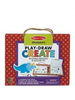 Melissa & Doug Reusable Drawing And Magnet Kit Dinosaurs