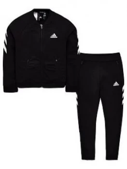 Boys, adidas Youth XFG Tracksuit - Black/White, Size 5-6 Years