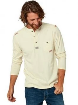 Joe Browns Joe Browns Piston Henley, Cream, Size S, Men